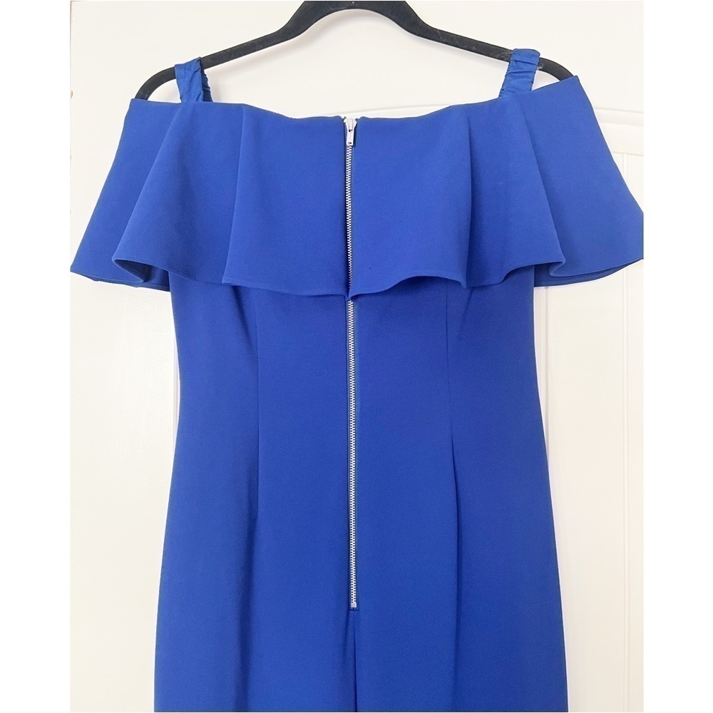 Adrianna Papell Ruffle Off the Shoulder Gown - Picture 6 of 9